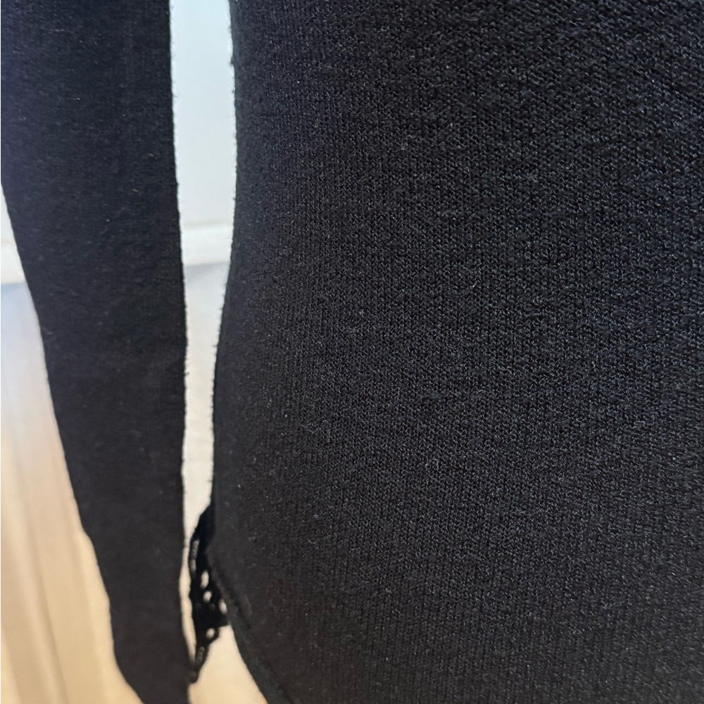 Miss Black Fitted Cut Out Long Sleeve Sweater, size M - Picture 10 of 12